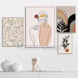 Abstract Single Girl Face Art