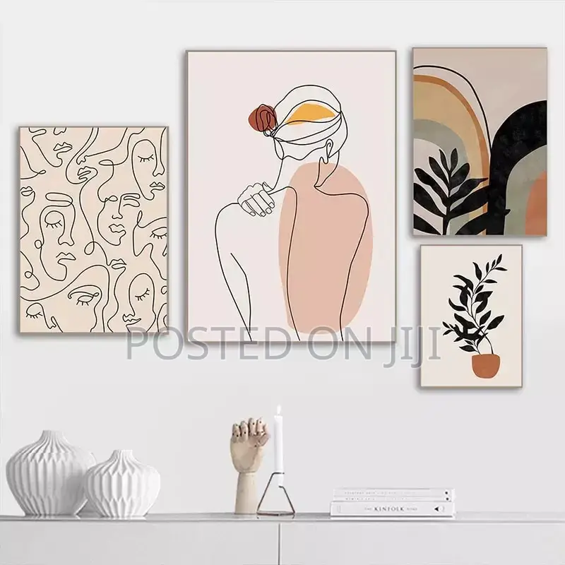 Abstract Single Girl Face Art