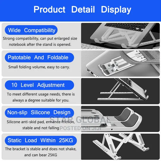 Foldable Laptop Stand Adjustable Notebook Support Holder