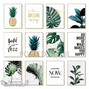 Quotes and Pineapple Green Leaves