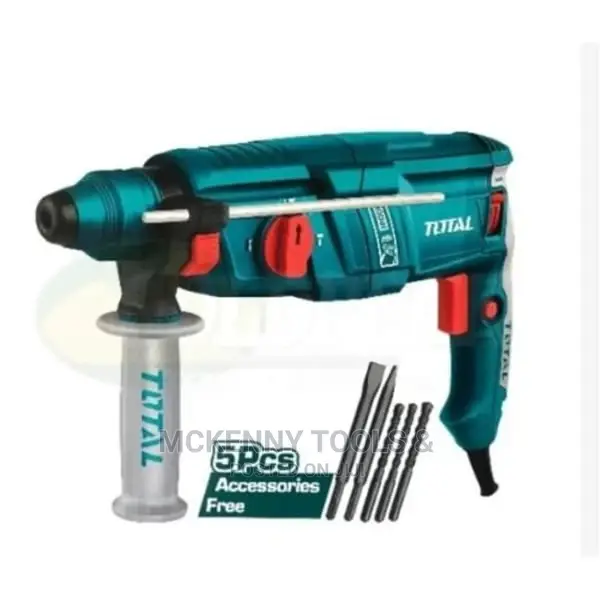 Total 800 Wtt Rotary Hammer 5pcs Extra Drill Bits Machine