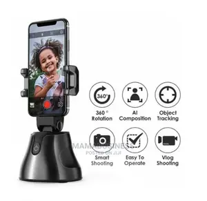 360 Rotation Auto Face Object Tracking Shooting - Black