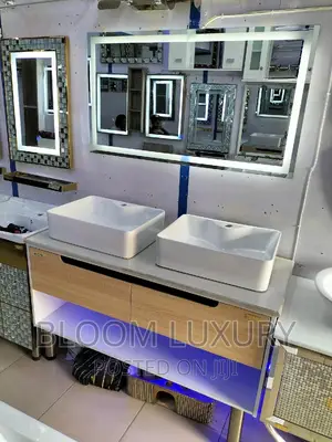Double Cabinet With Led Mirror