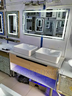 Double Cabinet With Led Mirror