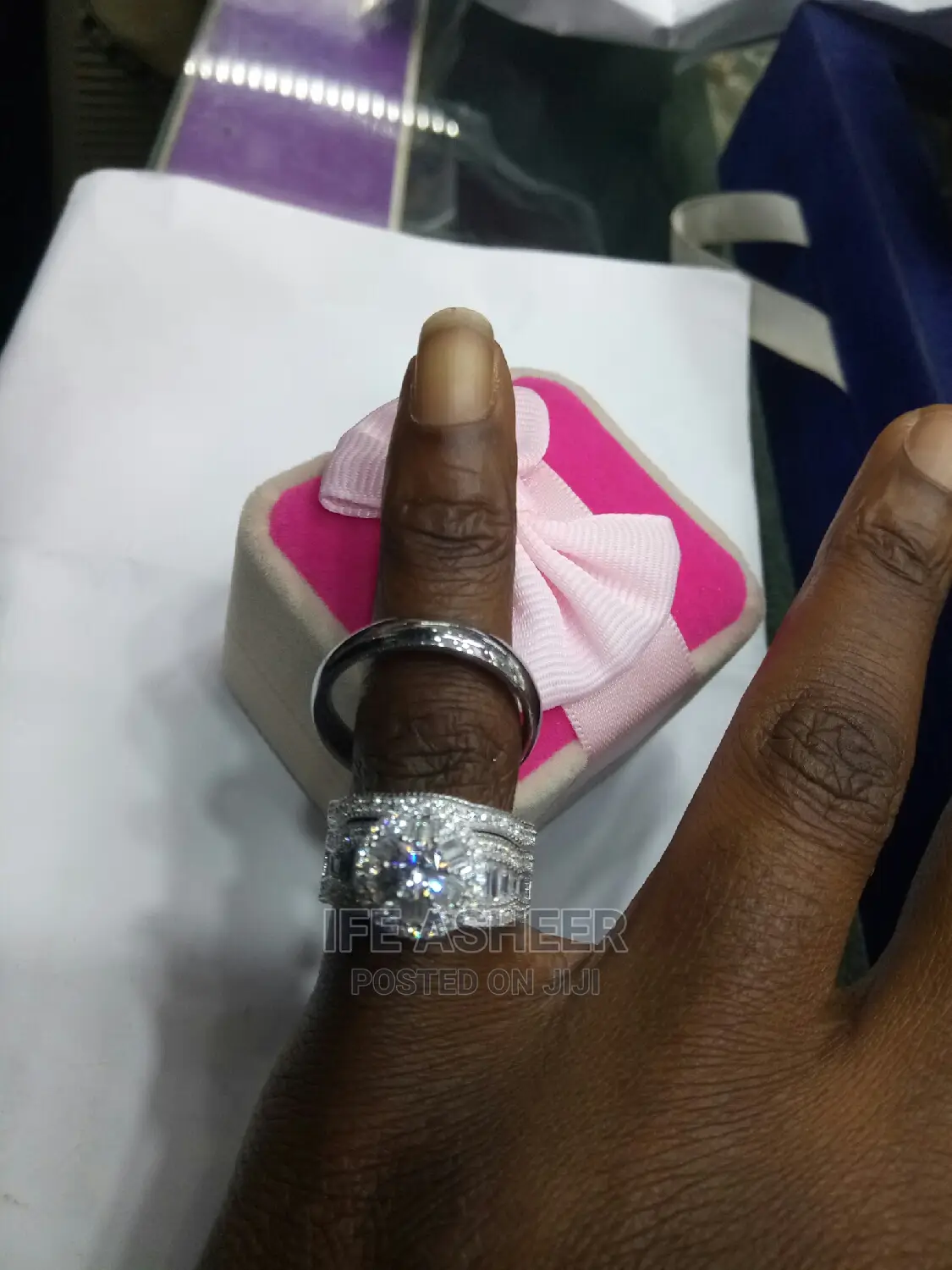 Dubai 925 Sterling Silver Couple's Set of Wedding Ring 024