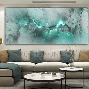 Light Blue Cloud Abstract Wall Art