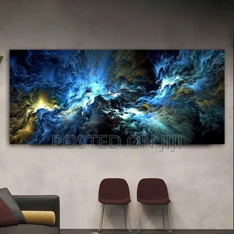 Wangart Blue Black Cloud Abstract