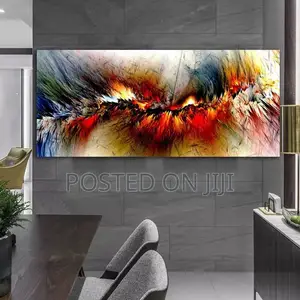 Wangart Orange Abstract Wall Art