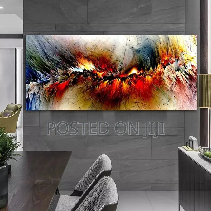 Wangart Orange Abstract Wall Art