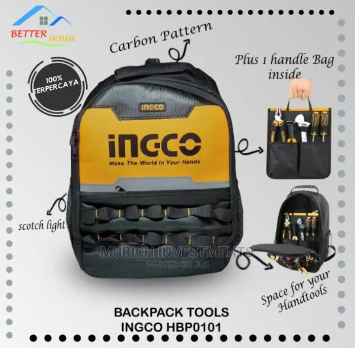 Ingco Original Tools Backpack Tool Box Tool Kit