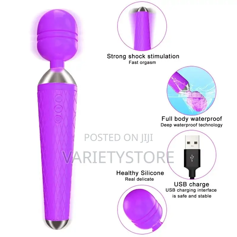 Powerful Clitoris Vibrators Usb Recharge Magic Wand Vibrator