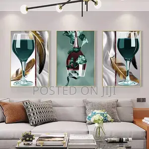 Wine Glass With Feather Canvas Print