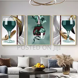 Wine Glass With Feather Canvas Print