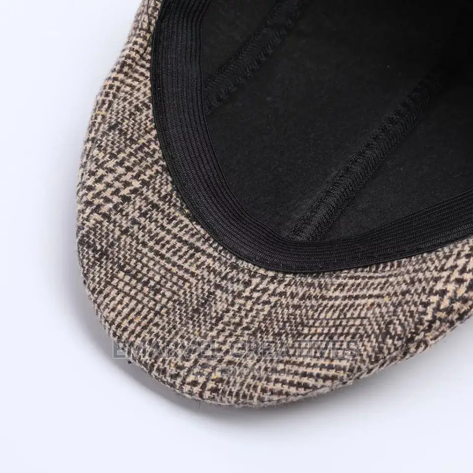 Men Women Houndstooth Retro Hats Casul Breathable