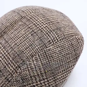 Men Women Houndstooth Retro Hats Casul Breathable