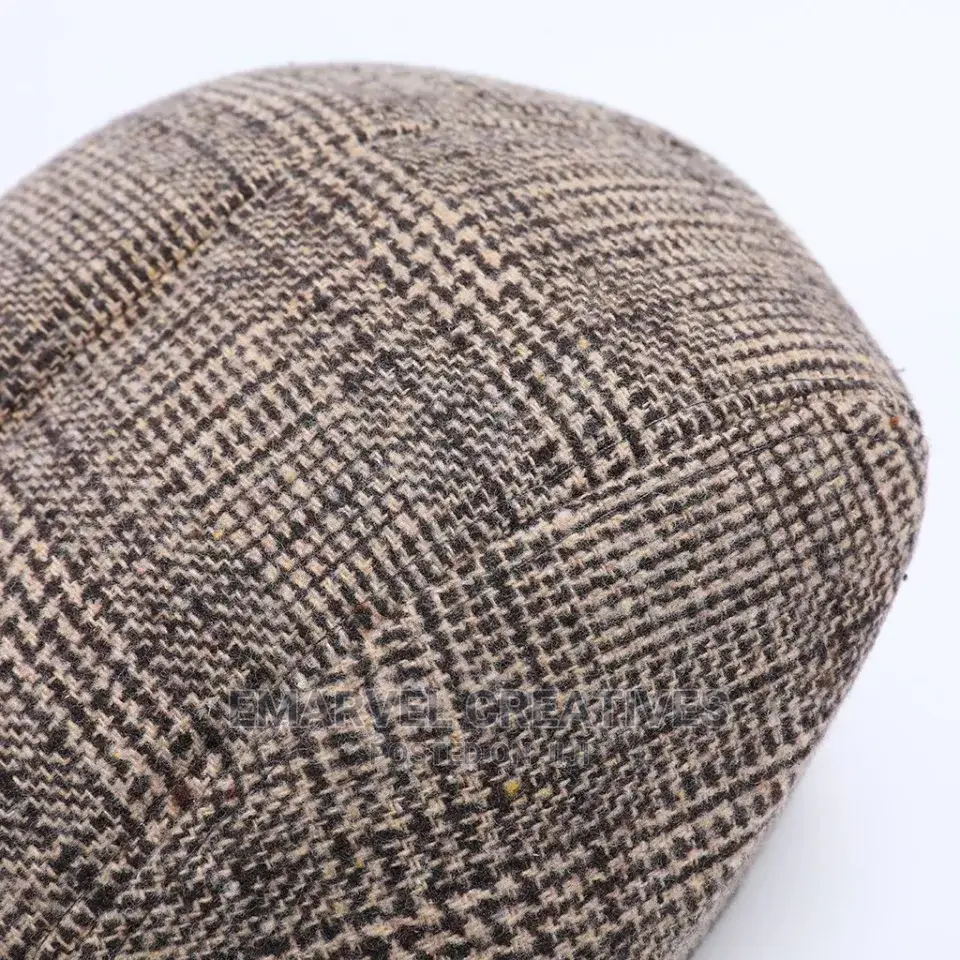 Men Women Houndstooth Retro Hats Casul Breathable