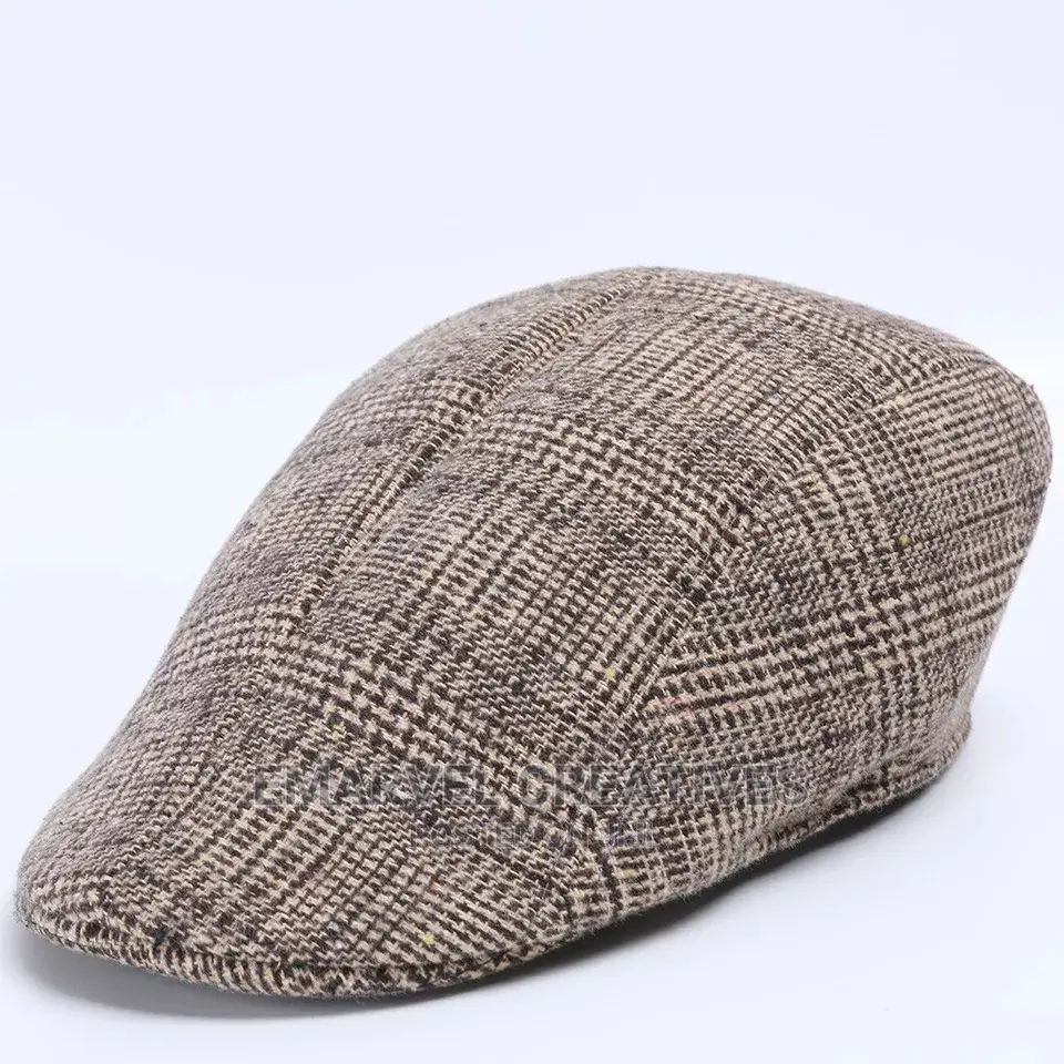 Men Women Houndstooth Retro Hats Casul Breathable