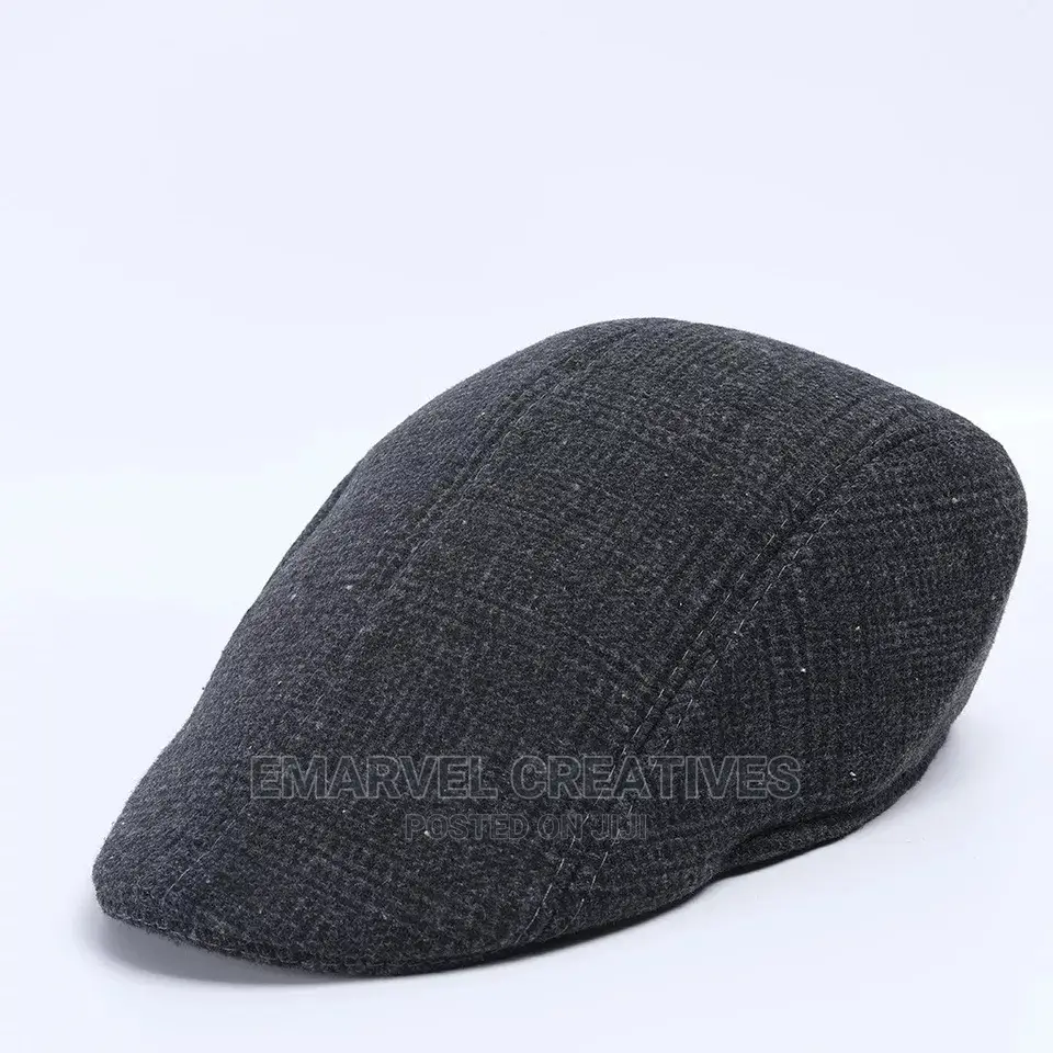 Men Women Houndstooth Retro Hats Casul Breathable
