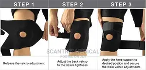 Sports Black Knee Patella Support Brace Sleeve