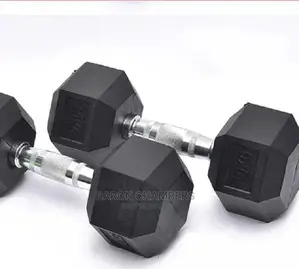 Pair of 5kg (10kg) Hexagonal Dumbbells