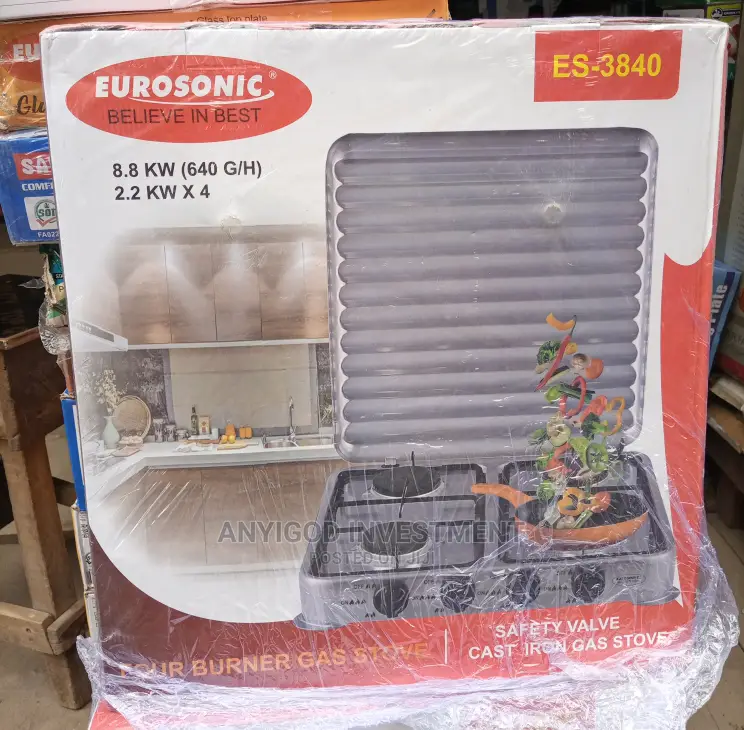 Eurosonic 4 Burner Table Top Gas Cooker in Lagos Island (Eko) Kitchen Appliances, Anyigod