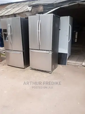 American Refrigerator With Multiple Doors And Functions