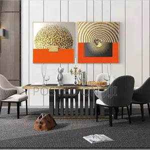 Abstract Orange Luxury Canvas Print