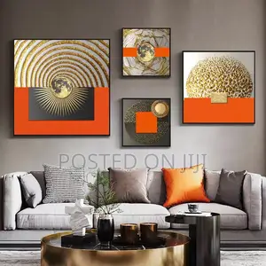 Abstract Orange Luxury Canvas Print
