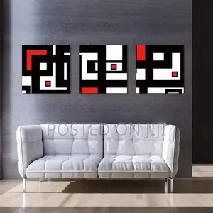 Red Black White Banmu Print
