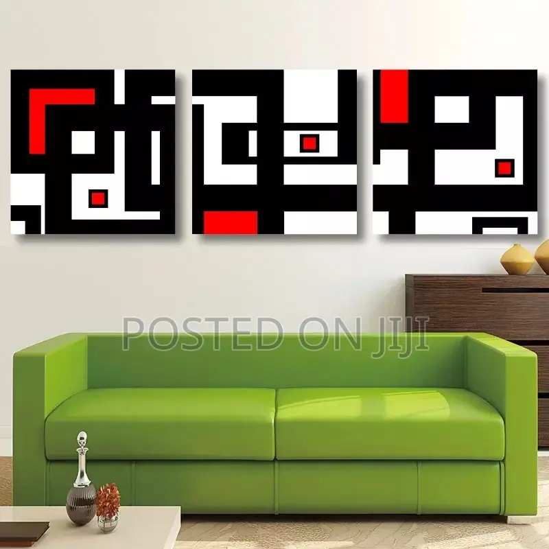 Red Black White Banmu Print