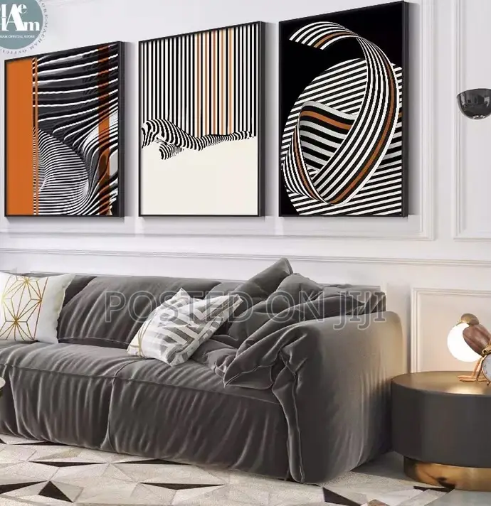 Modern Abstract Black and White Print