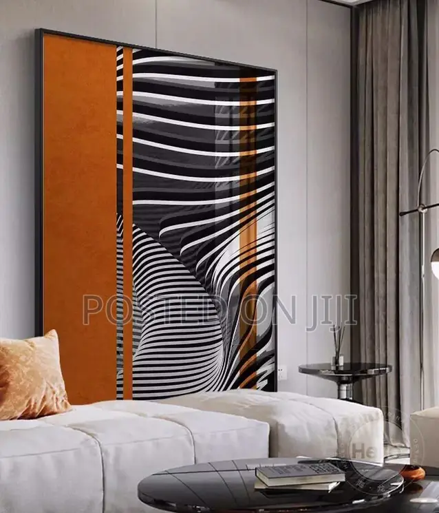 Modern Abstract Black and White Print