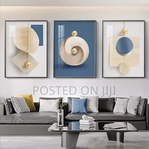 Abstract Blue White Canvas Print