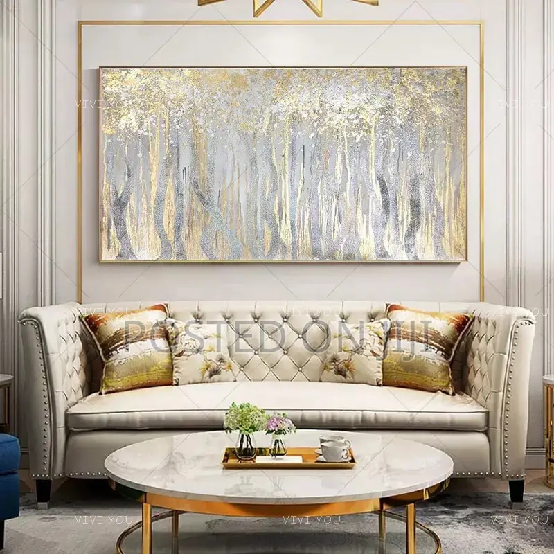 Abstract Golden Simple Printing Canvas