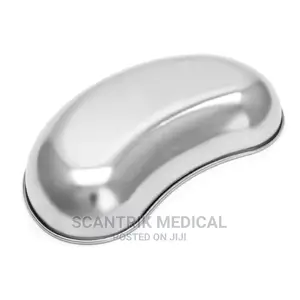 Kidney Tray Stainless Steel Dishes (Silver, Medium/8-Inch)