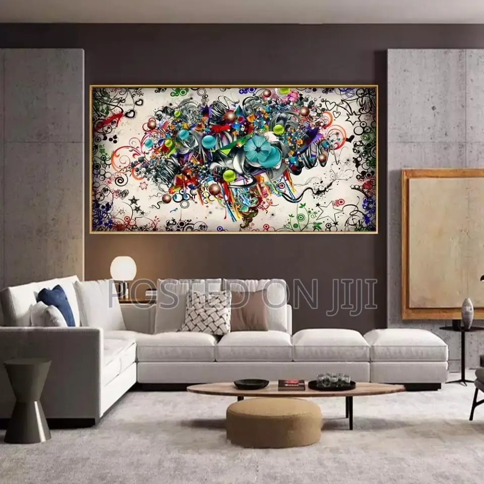 Abstract Colorful Heart Wall Decor