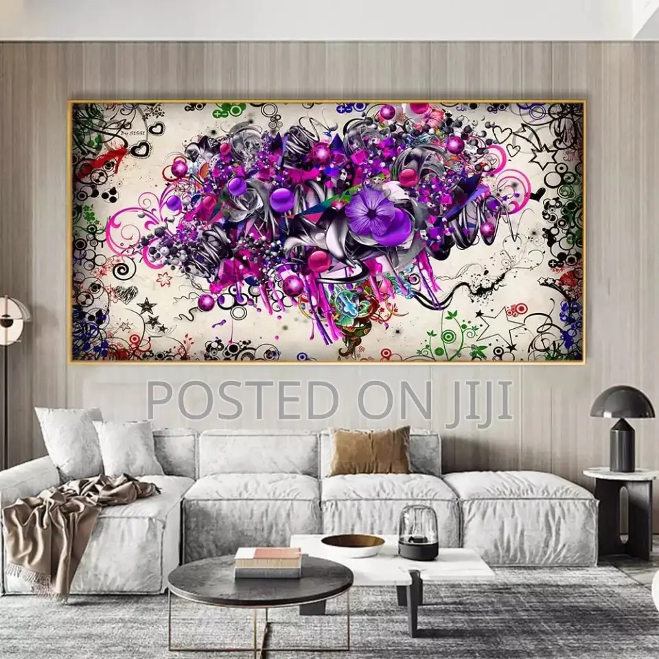 Abstract Colorful Heart Wall Decor