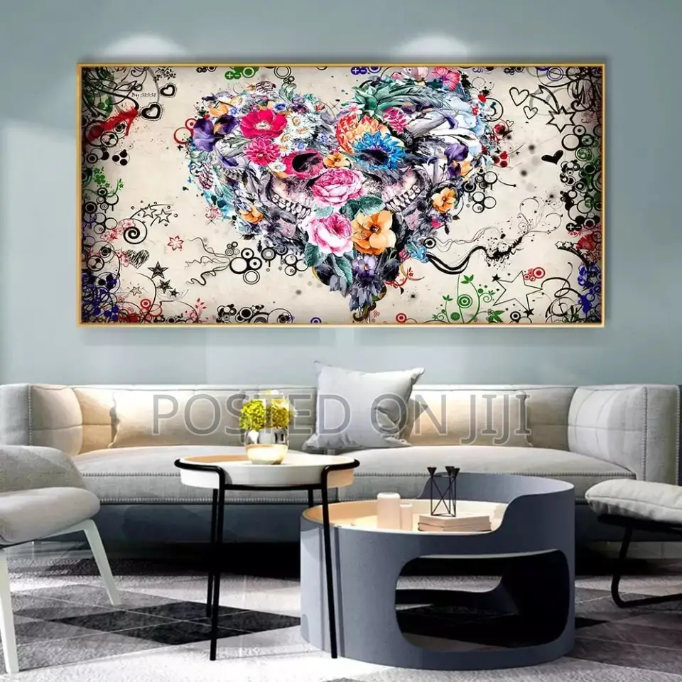 Abstract Colorful Heart Wall Decor
