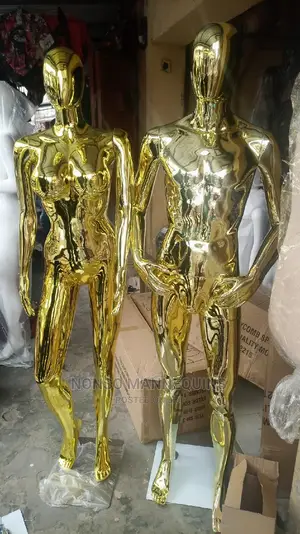 Female Size 12 Gold Mannequin And Male Full Body Gold