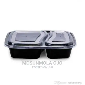 25pcs Black Disposable Plastic Container