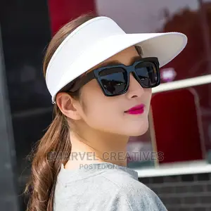 Summer Unisex Empty Top Sun Visor Hat Summer Linen Big Wide