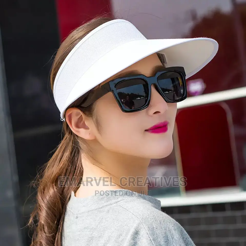 Summer Unisex Empty Top Sun Visor Hat Summer Linen Big Wide