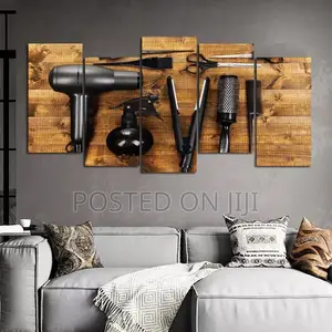 5panel Hairdressing Tools Canvas Print