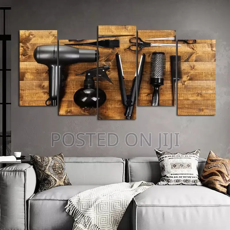 5panel Hairdressing Tools Canvas Print