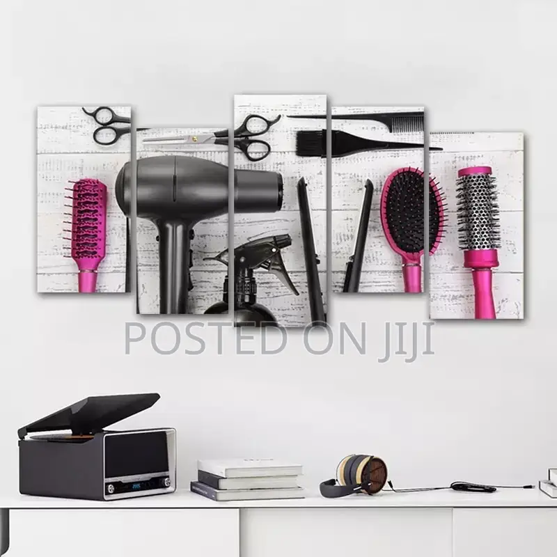 5panel Hairdressing Tools Canvas Print
