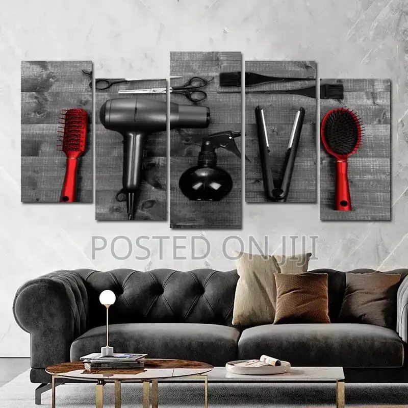 5panel Hairdressing Tools Canvas Print