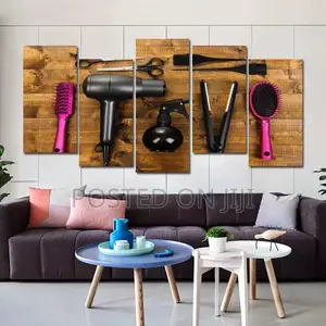 5panel Hairdressing Tools Canvas Print