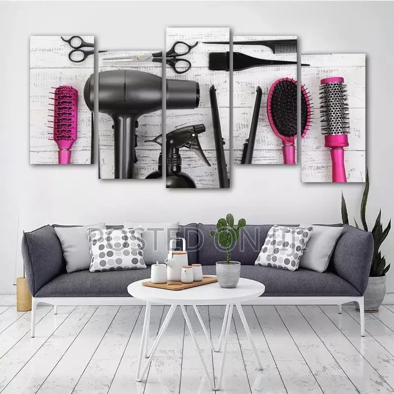 5panel Hairdressing Tools Canvas Print