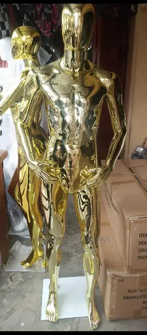 Ehm Gold Male Faceless Display Mannequins With Bent Hands
