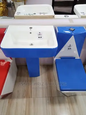 Married Blue And White Water Closet (WC)